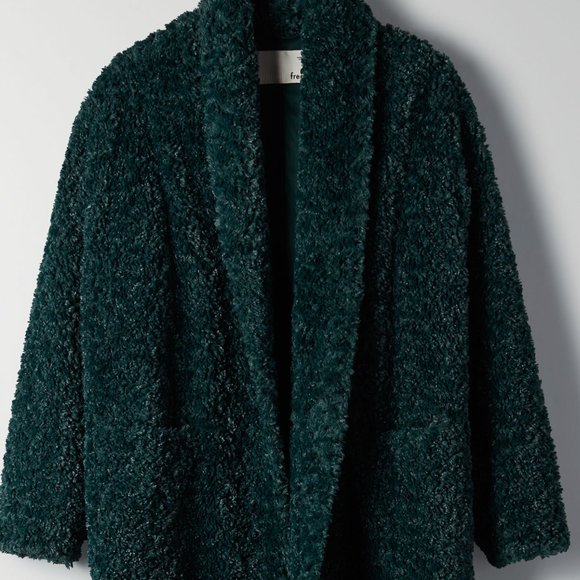 NWOT Aritzia Green Furry Teddy Jacket - Picture 5 of 13